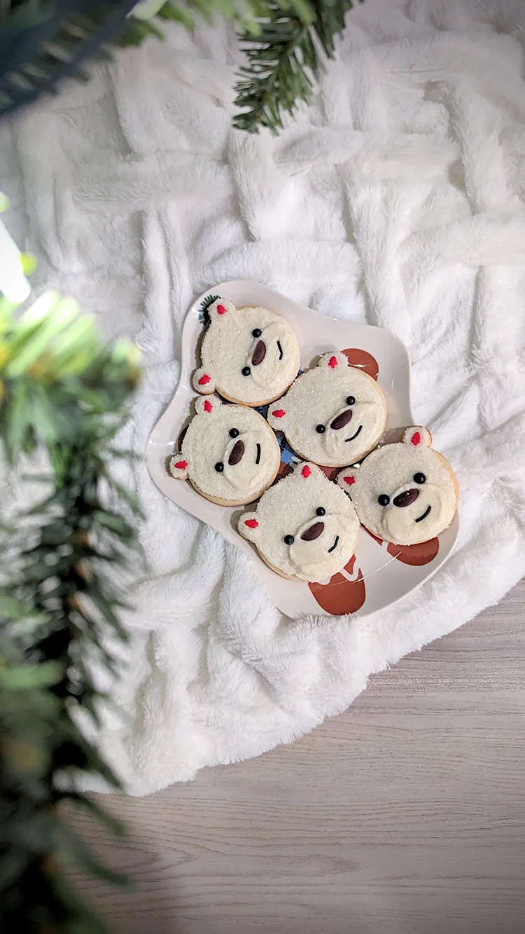 Bears sugar cookies overhead