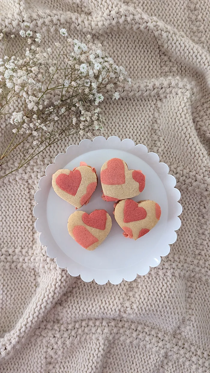 Heart shaped sugar cookies